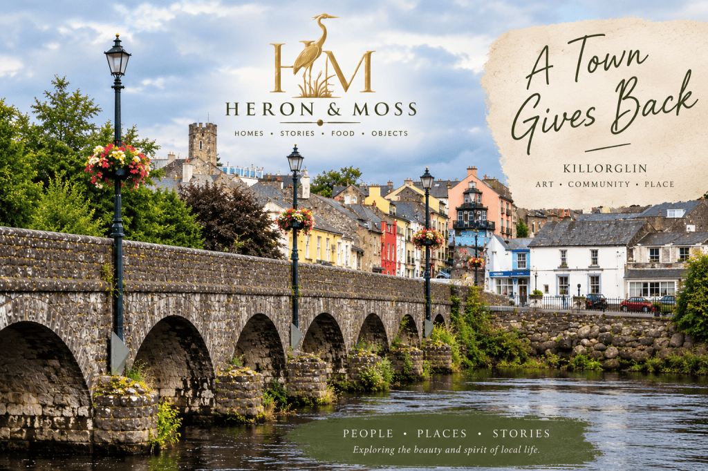 Stone bridge over the River Laune in Killorglin, County Kerry, for the Heron & Moss story A Town Gives Back about K-Visual 2026.